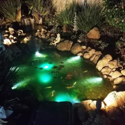 LED Solar Powered Lamp - RGB Color Changing Outdoor Pathway Spotlight, IP68 Waterproof Solar Light for Garden Landscaping