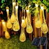 LED Solar String Light 5M 20LEDs Water Drop Bubble Ball Solar Lights Outdoor Waterproof Landscape Garden Festival Decoration Lantern Tree Patio Light