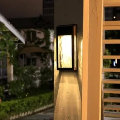 LED Solar Wall Lamp Outdoor Waterproof Landscape Light Villa Entrance Garden Light High-end Modern Style Courtyard Decoration Solar Night Light