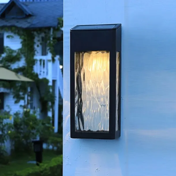 LED Solar Wall Lamp Outdoor Waterproof Landscape Light Villa Entrance Garden Light High-end Modern Style Courtyard Decoration Solar Night Light