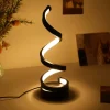 LED Spiral Table Lamp Modern Three-gear Dimming USB Power Button Switch