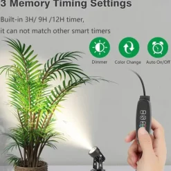 LED Spot Light USB Interface Dimming Color Adjustment Timed Spotlight Warm Light White Light Neutral Light Projection Light Indoor Plant Lighting Decoration Atmosphere Light Plant Landscape Decoration Light 1pc