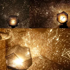 LED Starry Projector Light Bedside Night Lamp Planetario Casero for Kids Baby Nursery Planetarium Constellation Projector Night Scape Lights Home Bedroom Decoration