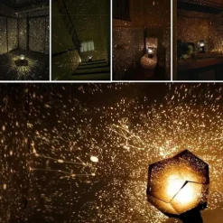LED Starry Projector Light Bedside Night Lamp Planetario Casero for Kids Baby Nursery Planetarium Constellation Projector Night Scape Lights Home Bedroom Decoration