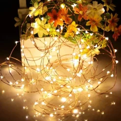 LED String Lights 5M 50 LEDs String Lights Mini Battery Powered Copper Wire Starry Fairy Lights Battery Operated Lights for Decoration