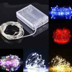 LED String Lights 5M 50 LEDs String Lights Mini Battery Powered Copper Wire Starry Fairy Lights Battery Operated Lights for Decoration