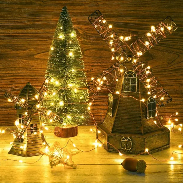 LED String Lights 5M 50 LEDs String Lights Mini Battery Powered Copper Wire Starry Fairy Lights Battery Operated Lights for Decoration