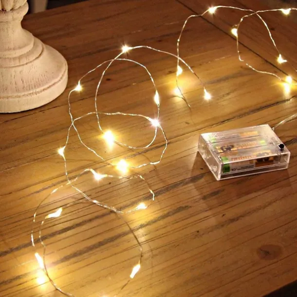 LED String Lights 5M 50 LEDs String Lights Mini Battery Powered Copper Wire Starry Fairy Lights Battery Operated Lights for Decoration