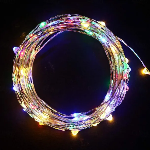LED String Lights 5M 50 LEDs String Lights Mini Battery Powered Copper Wire Starry Fairy Lights Battery Operated Lights for Decoration