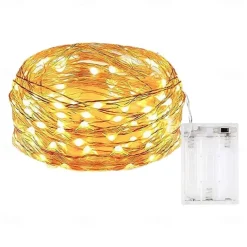 LED String Lights 5M 50 LEDs String Lights Mini Battery Powered Copper Wire Starry Fairy Lights Battery Operated Lights for Decoration