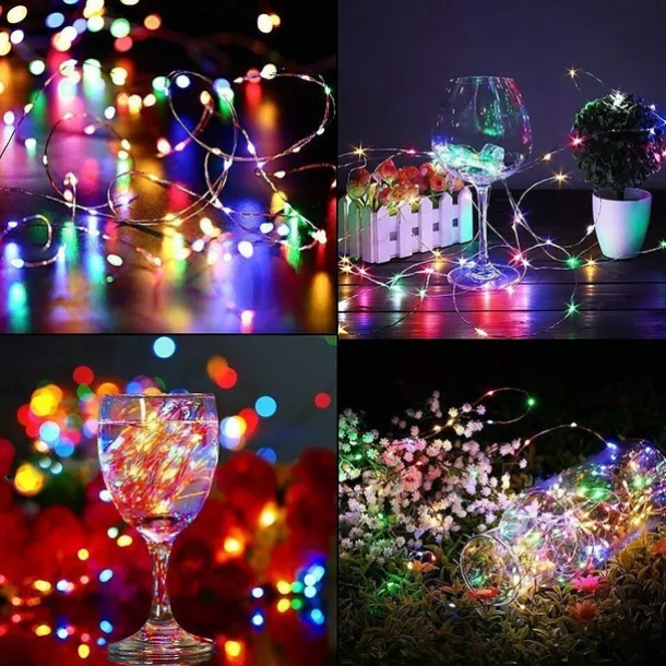LED String Lights 5M 50 LEDs String Lights Mini Battery Powered Copper Wire Starry Fairy Lights Battery Operated Lights for Decoration
