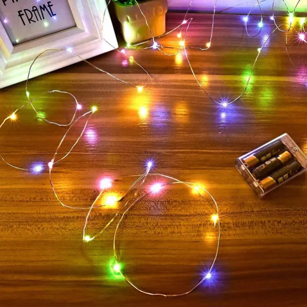 LED String Lights 5M 50 LEDs String Lights Mini Battery Powered Copper Wire Starry Fairy Lights Battery Operated Lights for Decoration