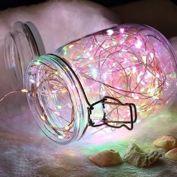 LED String Lights 5M 50 LEDs String Lights Mini Battery Powered Copper Wire Starry Fairy Lights Battery Operated Lights for Decoration