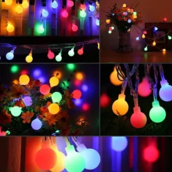 LED String Lights 3M-20LED 6M-40LED 10M-80LED Ball Lights USB Bulb Light String Waterproof Outdoor Wedding Christmas Holiday