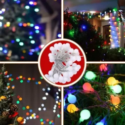 LED String Lights 3M-20LED 6M-40LED 10M-80LED Ball Lights USB Bulb Light String Waterproof Outdoor Wedding Christmas Holiday
