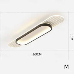 LED Strip Lamp Aluminum Alloy Flush Mount Ceiling Light 25cm Ceiling Lamp for Living Room Corridor Aisle