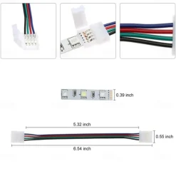 LED Strip Light Led Light Strip Kit Waterproof 20M(4x5M) 5050 10mm RGB 600 LEDs Strip Lights with 44Key IR Remote Controller Kit and 12V 10A EU US AU UK Power Supply with A set Mounting Bracket