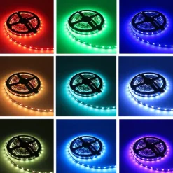 LED Strip Light Led Light Strip Kit Waterproof 20M(4x5M) 5050 10mm RGB 600 LEDs Strip Lights with 44Key IR Remote Controller Kit and 12V 10A EU US AU UK Power Supply with A set Mounting Bracket