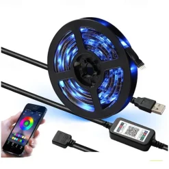 LED Strip Lights APP Music Sync Control Set 5V USB 5050 SMD RGB Bluetooth TV Backlight Waterproof