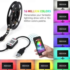 LED Strip Lights APP Music Sync Control Set 5V USB 5050 SMD RGB Bluetooth TV Backlight Waterproof