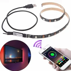 LED Strip Lights APP Music Sync Control Set 5V USB 5050 SMD RGB Bluetooth TV Backlight Waterproof