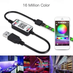 LED Strip Lights APP Music Sync Control Set 5V USB 5050 SMD RGB Bluetooth TV Backlight Waterproof