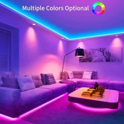 LED Strip Lights Bluetooth Music Sync 40/30/20/10m Color Changing LED Strip 40 Keys Remote Sensitive Built in Mic App Controlled LED Lights 5050 RGB APP Remote Mic 3 Button Switch