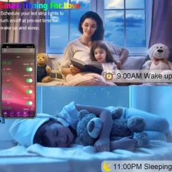 LED Strip Lights Bluetooth Music Sync 40/30/20/10m Color Changing LED Strip 40 Keys Remote Sensitive Built in Mic App Controlled LED Lights 5050 RGB APP Remote Mic 3 Button Switch