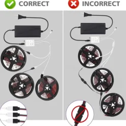 LED Strip Lights Bluetooth App Control 20m 66ft 600LEDs / 15m 49ft450LEDs RGB Color Changing SMD5050 Flexible Music Sync for Home Room Kitchen TV Decoration