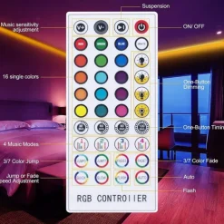 LED Strip Lights Bluetooth App Control 20m 66ft 600LEDs / 15m 49ft450LEDs RGB Color Changing SMD5050 Flexible Music Sync for Home Room Kitchen TV Decoration