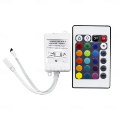 LED Strip Lights DIY Controller 24 Keys IR RGB Control Box Receiver IR Remote Dimmer DC12V 6A For RGB 2835 3528 5050 Beads