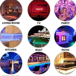 LED Strip Lights Smart Lights 5M 10M Light Sets RGB Tiktok Lights 150 300 LEDs SMD5050 10mm 1Set Mounting Bracket 1 set RGB APP Control Self-adhesive 12V