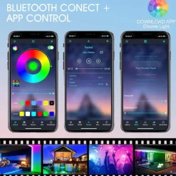 LED Strip Lights Smart Lights 5M 10M Light Sets RGB Tiktok Lights 150 300 LEDs SMD5050 10mm 1Set Mounting Bracket 1 set RGB APP Control Self-adhesive 12V