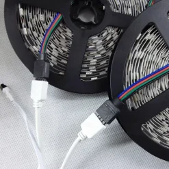 LED Strip Lights Waterproof 10M(2x5M) Flexible LED Strip Lights RGB Tiktok Lights 2835 600LEDs 8mm 44Keys IR Remote Controller