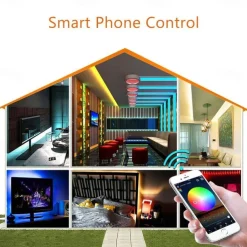 LED Strip Lights WiFi Smart app Controlled Kit 20m 66ft RGB Color Changing SMD 5050 Work with Smartphone Google Alexa 12V 20A Power Supply