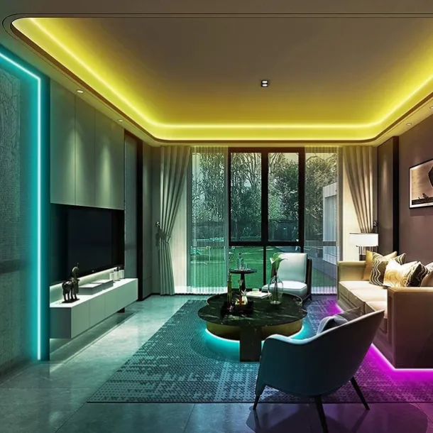 LED Strip Lights WiFi Smart app Controlled Kit 20m 66ft RGB Color Changing SMD 5050 Work with Smartphone Google Alexa 12V 20A Power Supply