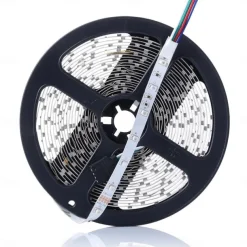 LED Strip Lights (2x5M)10M 32.8ft 2835 RGB 600LEDs 8mm Strips Lighting Flexible Color Changing with 44 Key IR Remote Ideal for Home Kitchen Christmas TV Back Lights DC 12V