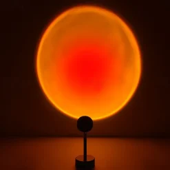 LED Sunset Projector Lamp Tiktok Lights USB Operation Rainbow Night Light Atmosphere Table Lamp Living Room Bedroom Coffee Store Background Wall Decoration Colorful Lights