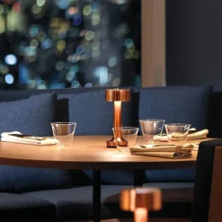LED Table Lamp Dumbbell 16-Color Usb Rechargeable Hotel Desk Lamp Touch Dimming Restaurant Bar Atmosphere Lamp Retro Simple Lamp