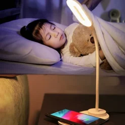 LED Table Lamp Wireless Charging for Samsung S20/S10/Note10 Fast Wireless Charger For iPhone 12 11Pro/Xr/Xs/8 Adjustable