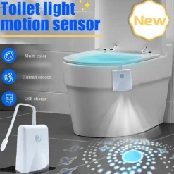 LED Toilet Project Night Light with Sensor Perfect for Home Toilet Convenience and Ambience