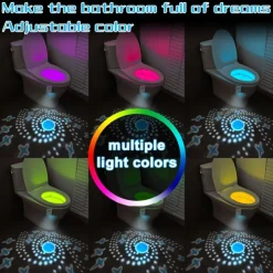 LED Toilet Project Night Light with Sensor Perfect for Home Toilet Convenience and Ambience