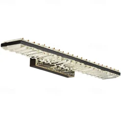 LED Vanity Light Crystal Waterproof IP20 20W Mirror Light Modern White Minimalist Bathroom Light Fixture Aluminum Iron Bathroom Wall Sconce Wall Mount Lighting Fixture