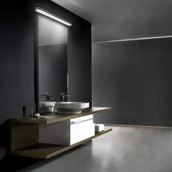 LED Vanity Light Mirror Front Lamp Stainless Steel Mirror Headlight 28.3in 16W Led Bathroom Makeup Lamp Moistureproof Simple Acrylic