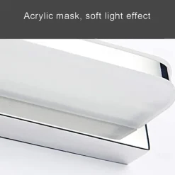LED Vanity Light Mirror Front Lamp Stainless Steel Mirror Headlight 28.3in 16W Led Bathroom Makeup Lamp Moistureproof Simple Acrylic