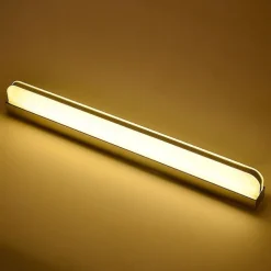 LED Vanity Light Mirror Front Lamp Stainless Steel Mirror Headlight 28.3in 16W Led Bathroom Makeup Lamp Moistureproof Simple Acrylic