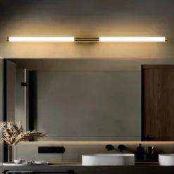 LED Vanity Light Waterproof IP20 23.6" Mirror Light Modern White Minimalist Bathroom Light Fixture Aluminum Iron Bathroom Wall Sconce Wall Mount Lighting Fixture