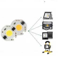 LED 3W 5W 7W 9W COB Chip Lamp 220V Smart IC No Need Driver LED Bulb for Flood Light Spotlight Diy Lighting Cold white Warm white