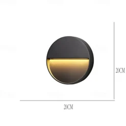 Led Wall Lamp，Outdoor Modern Style Metal Acrylic Wall Lamp, Suitable For Corridors, Entrances And Courtyards,Warm White 85-265V