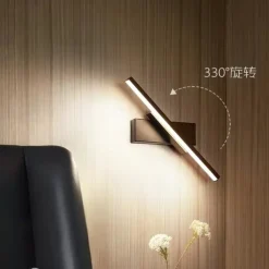 LED Wall Lamps Nordic Modern Minimalist Wall Lamp Creative Staircase Bedside Lamp 330° Rotating Living Room Wall Lamp Warm White/White 110-240V